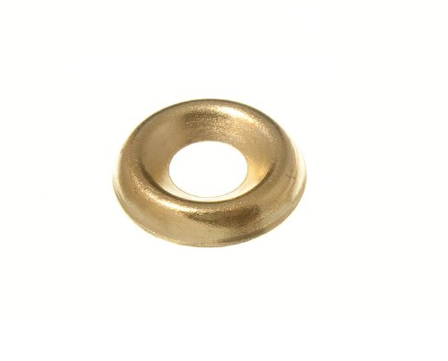 SURFACE SCREW CUP WASHER - 5.0 (9-10G) BRASS PLATED