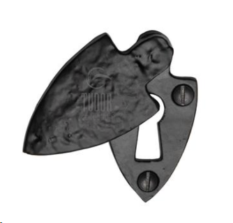 TUDOR COVERED ESCUTCHEON BLACK ANTIQUE