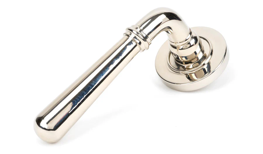 FTA 46057 POLISHED NICKEL NEWBURY LEVER ON ROSE SET (PLAIN)