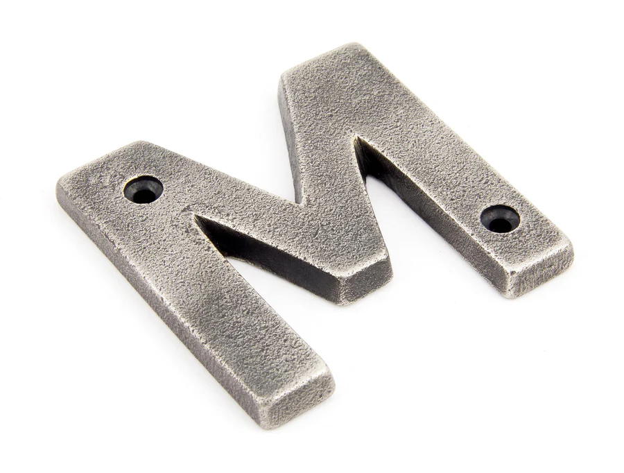 FTA 83803M ANTIQUE PEWTER LETTER M