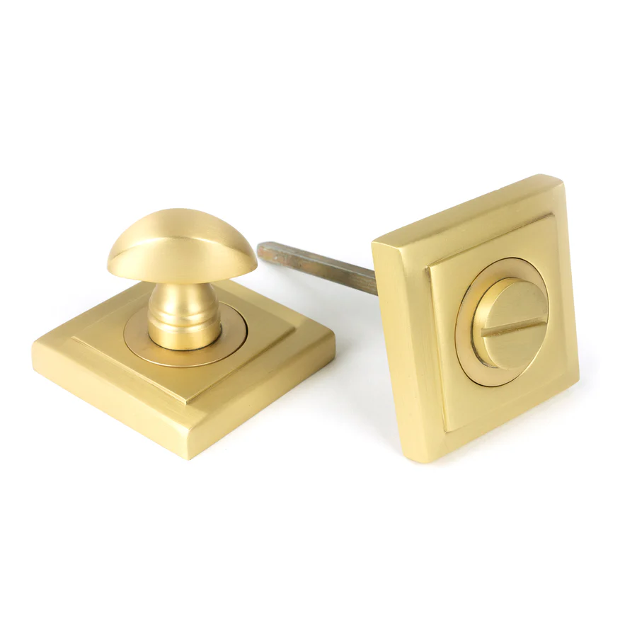 FTA 50883 SATIN BRASS ROUND THUMBTURN SET (SQUARE)