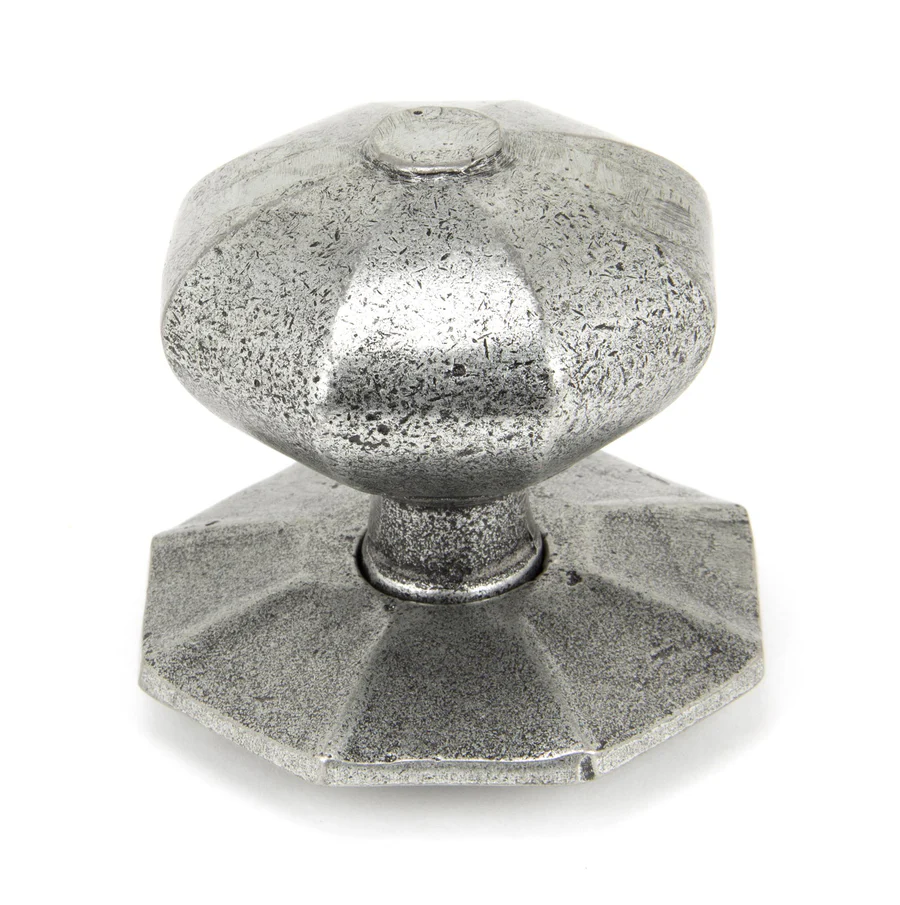 FTA 90383 PEWTER OCTAGONAL CENTRE DOOR KNOB - INTERNAL