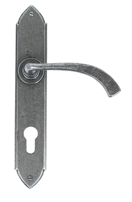 FTA 33765 PEWTER GOTHIC CURVED LEVER ESPAG. LOCK SET