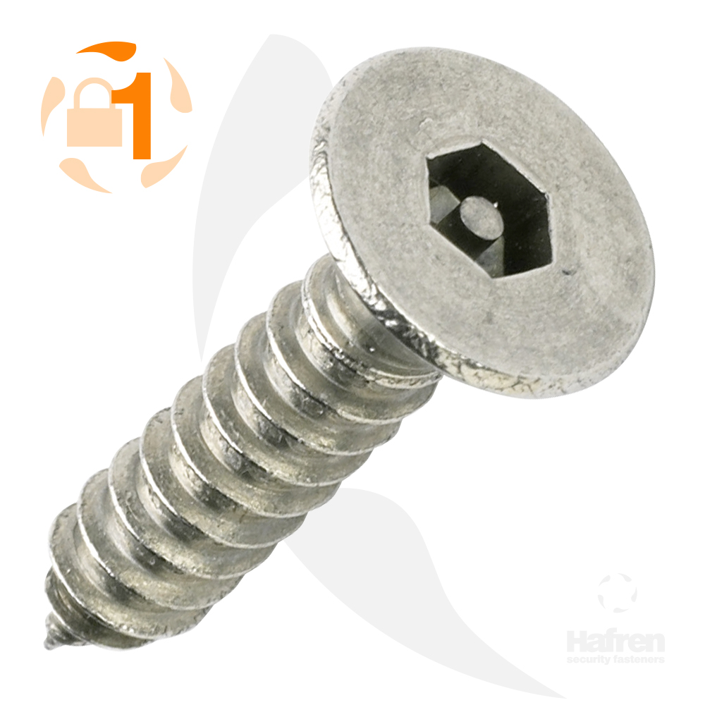 SELF TAPPING A2 STAINLESS STEEL COUNTERSUNK PIN HEX 12G X 1 1/2 (5.5MM X 38MM)