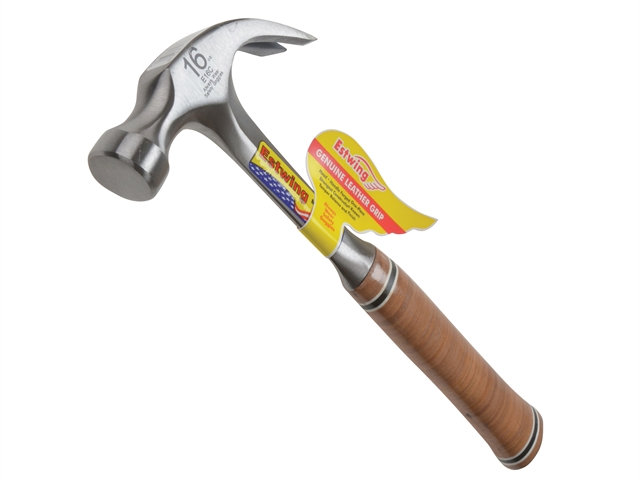 ESTWING CURVED CLAW HAMMER - LEATHER HANDLED 16OZ 