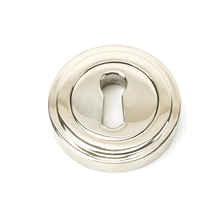 FTA 45692 POLISHED NICKEL ROUND ESCUTCHEON (ART DECO)