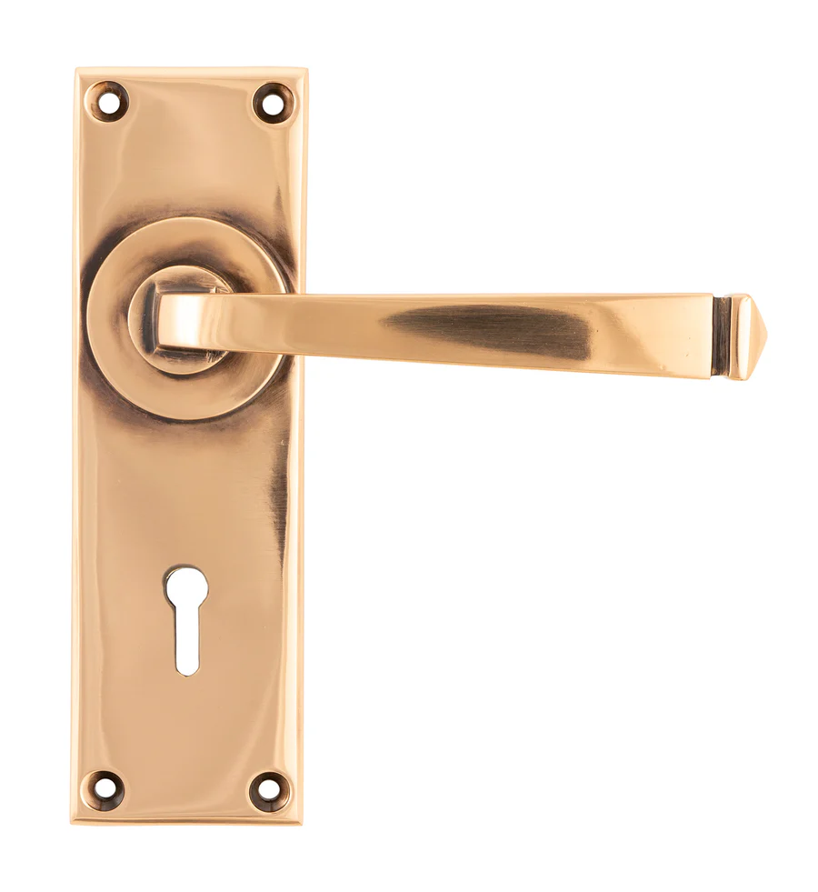 FTA 45787 POLISHED BRONZE AVON LEVER LOCK SET