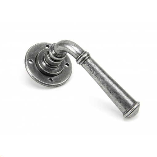 FTA 45120 PEWTER REGENCY LEVER ON ROSE SET