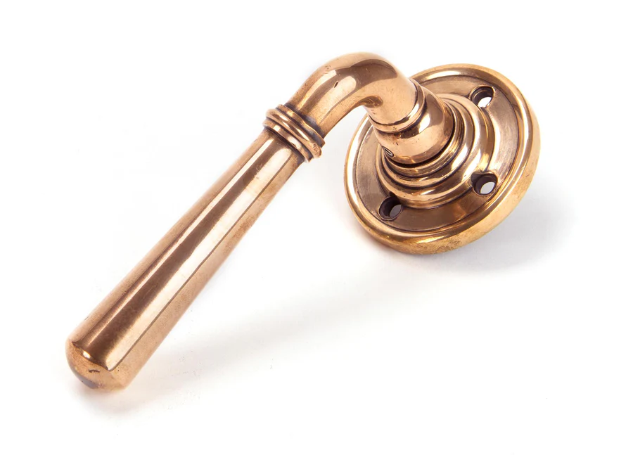 FTA 50095 POLISHED BRONZE NEWBURY LEVER ON ROSE SET - UNSPRUNG
