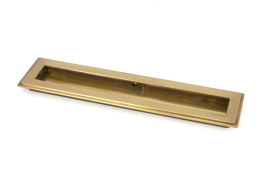 FTA 48301 AGED BRASS 250MM ART DECO RECTANGULAR PULL