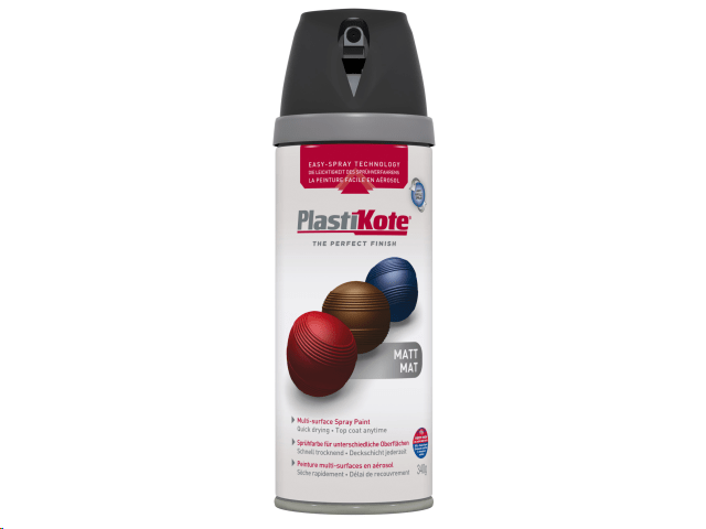 TWIST & SPRAY PAINT MATT BLACK 400ML