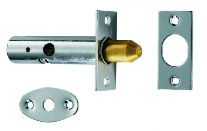 DOOR SECURITY BOLT/RACKBOLT 60MM (32MM CENTRES) POLISHED CHROME