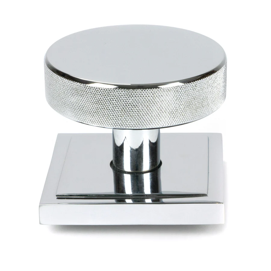 FTA 46781 POLISHED CHROME BROMPTON MORTICE/RIM KNOB SET (SQUARE)