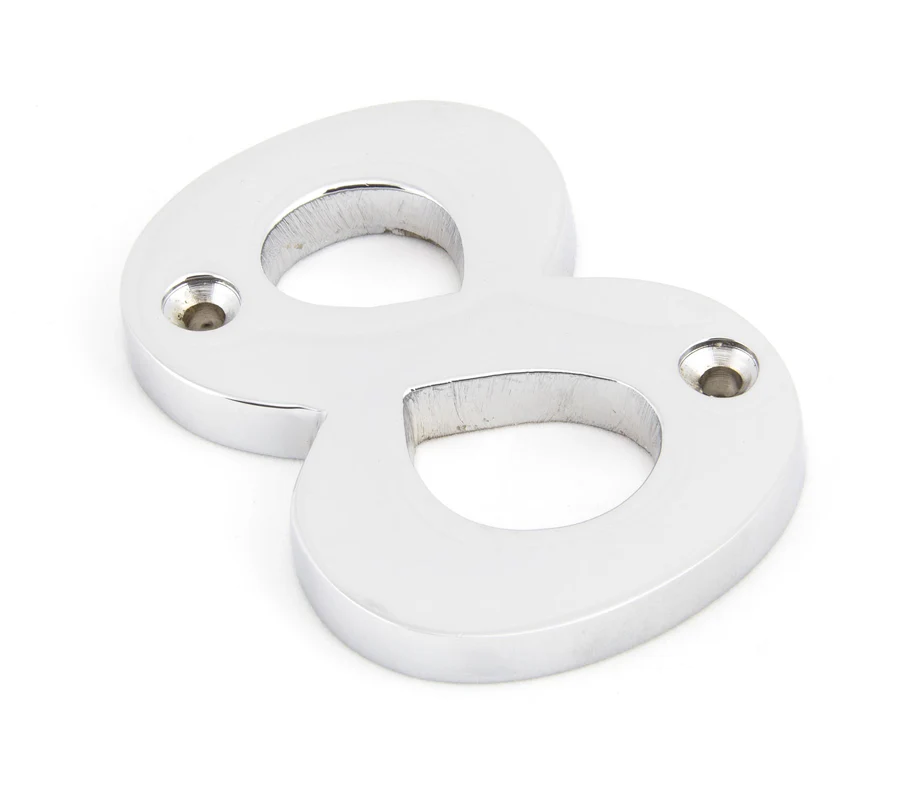 FTA 83728 POLISHED CHROME NUMERAL 8