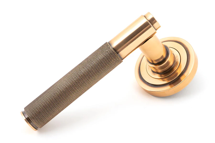 FTA 46102 POLISHED BRONZE BROMPTON LEVER ON ROSE SET (ART DECO)