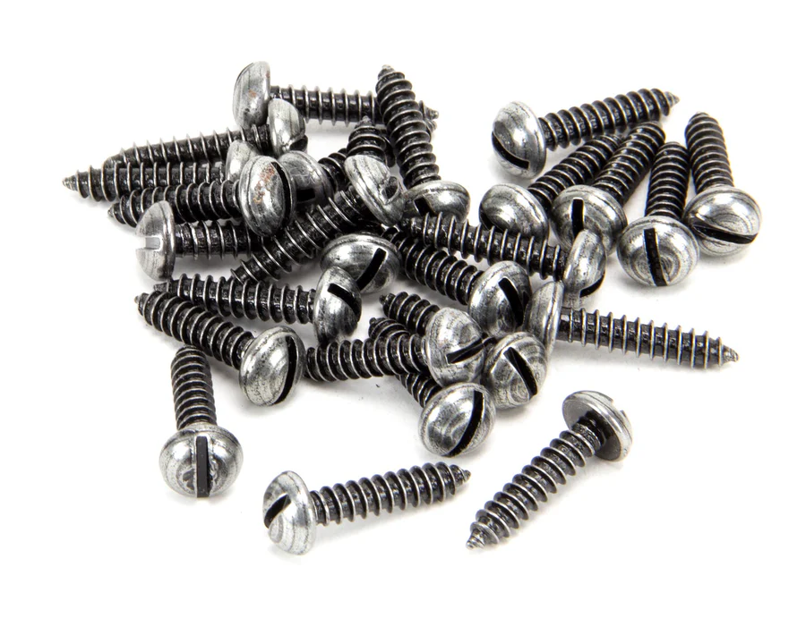 FTA 33431 PEWTER 8 X 3/4 ROUND HEAD SCREWS (25)