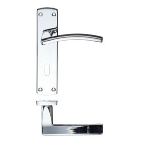 TOLEDO LEVER ON PLATE LOCK POLISHED CHROME