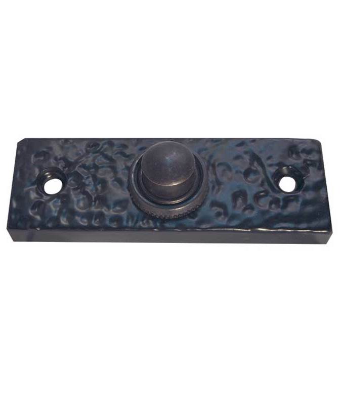 RECTANGLE BELL PUSH BLACK ANTIQUE
