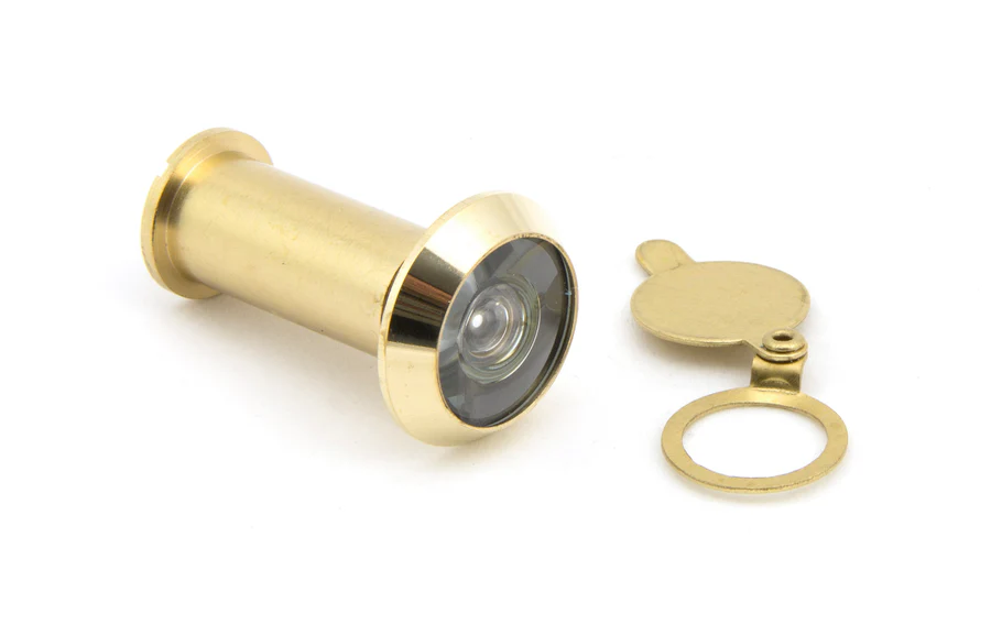 FTA 91896 LACQUERED BRASS DOOR VIEWER 180&deg; (34-56MM DOOR)