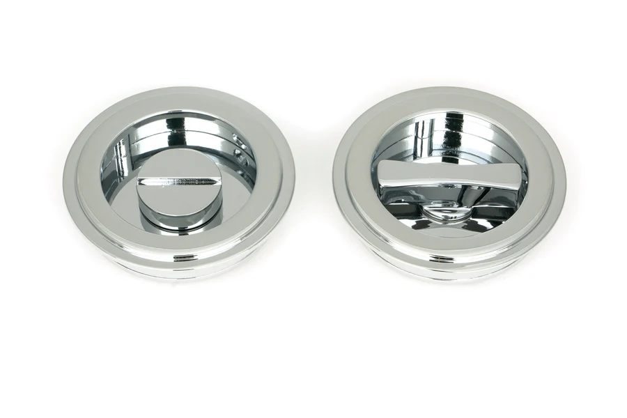 FTA 47187 POLISHED CHROME 60MM ART DECO ROUND PULL - PRIVACY SET