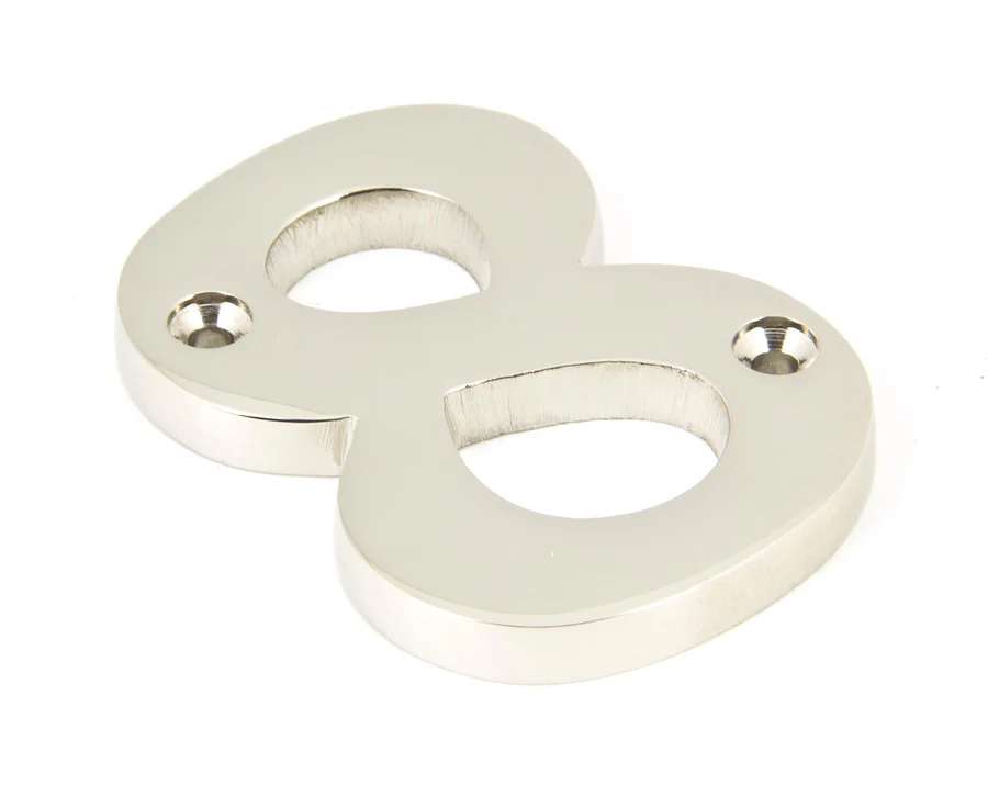 FTA 90318 POLISHED NICKEL NUMERAL 8