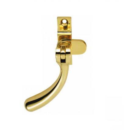 BULB END CASEMENT FASTENER (SUITABLE FOR WEATHER STRIPPED WINDOWS) POLISHED BRASS