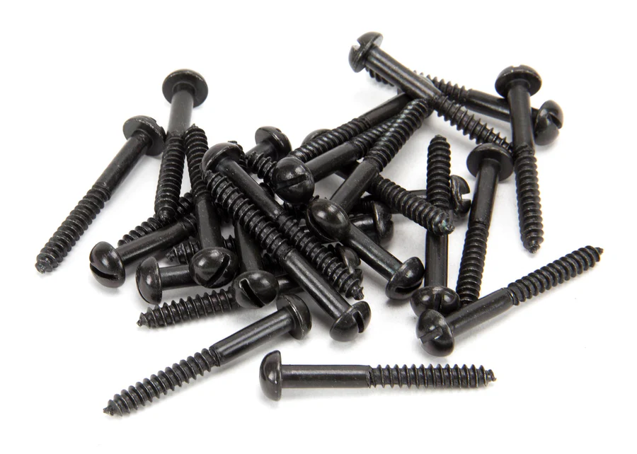 FTA 33420 BLACK 10 X 1 1/2 ROUND HEAD SCREWS (25)