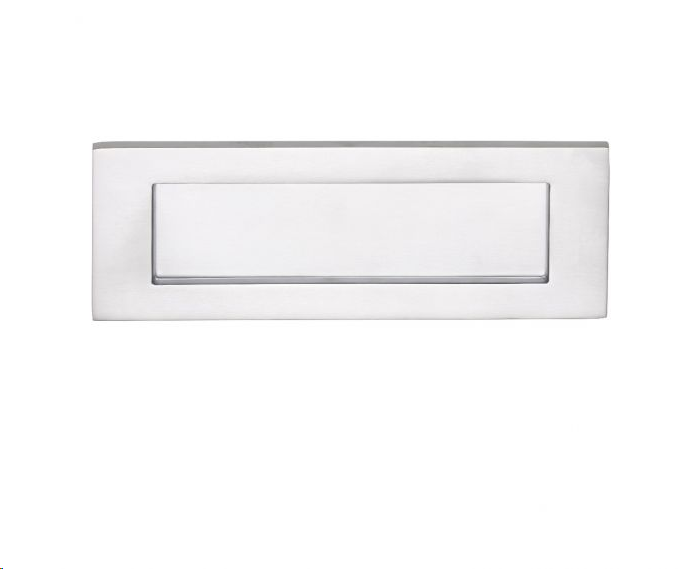 PLAIN VICTORIAN LETTER PLATE 276 X 94MM (11" X 4") SATIN CHROME