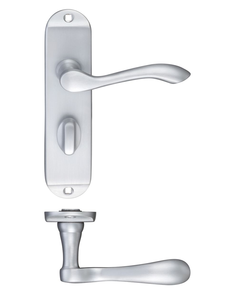 PROJECT ARUNDEL BATHROOM LEVER ON PLATE SATIN CHROME