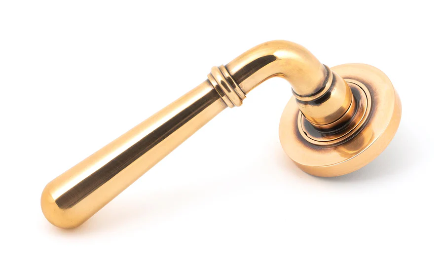 FTA 46065 POLISHED BRONZE NEWBURY LEVER ON ROSE SET (PLAIN)