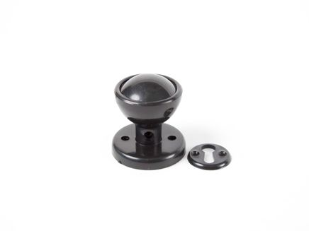 PLASTIC RIM/MORTICE KNOB SET BLACK  
