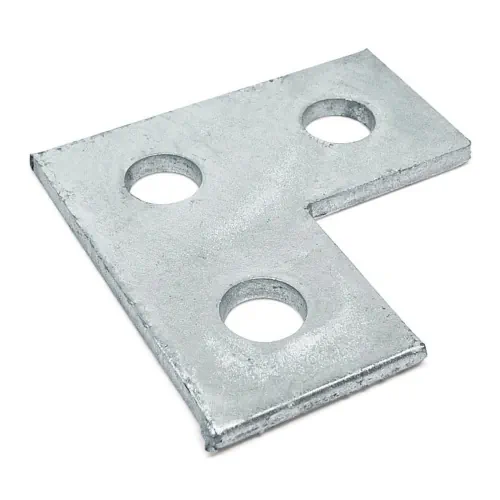 FLAT CHANNEL L-BRACKET - GALVANISED 3 HOLE