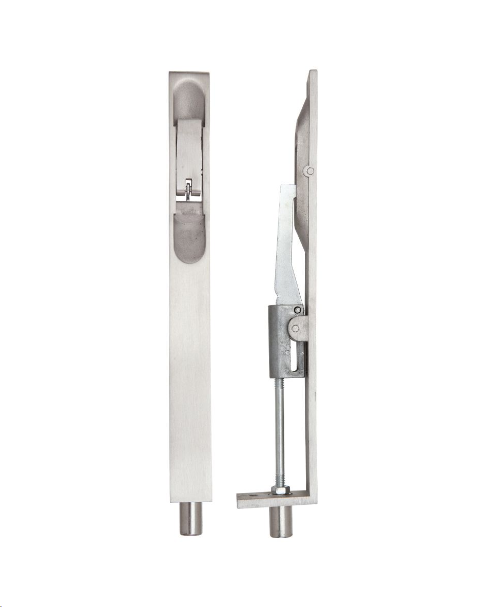 FLUSH BOLT (LEVER ACTION) 203MM X 20MM (8") SATIN STAINLES STEEL