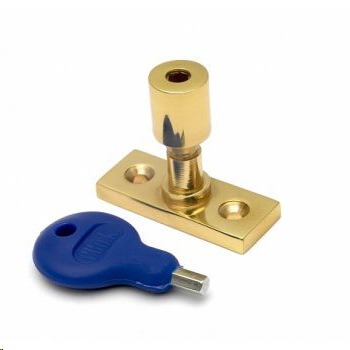 LOCKABLE CASEMENT STAY PIN POLISHED BRASS