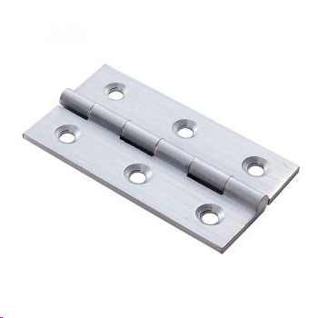 CABINET HINGE 64 X 35 X 2.0MM SELF COLOUR BRASS (PAIR)