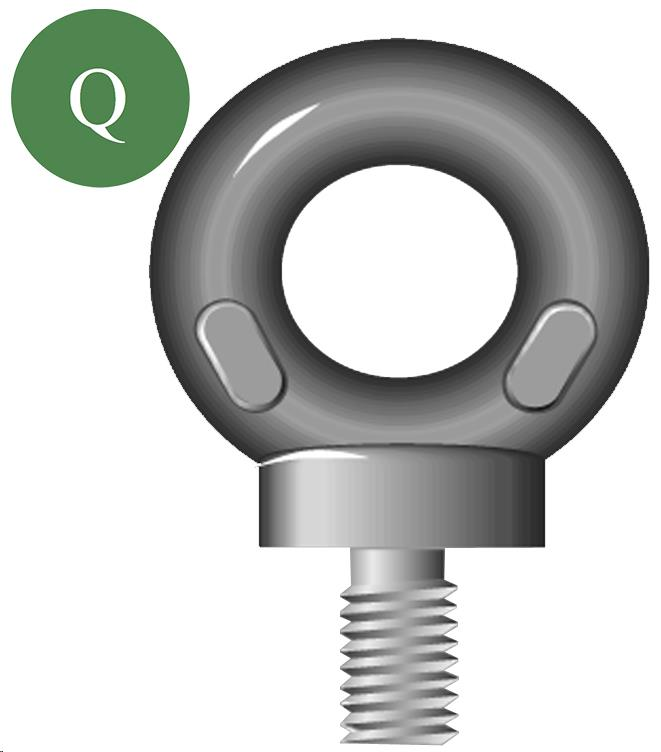 M36 COLLARED EYEBOLT SHORT SHANK