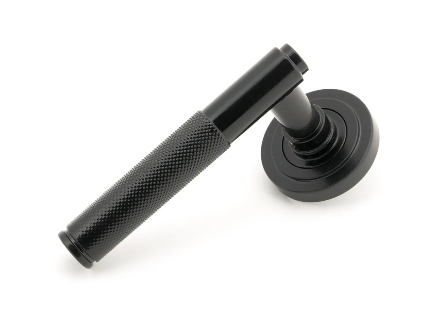 FTA 45672 BLACK BROMPTON LEVER ON ROSE SET (ART DECO)