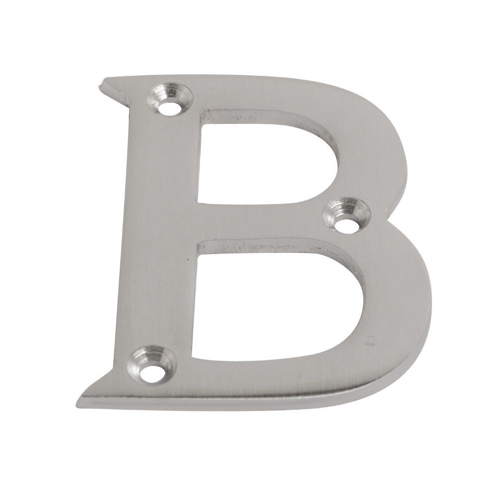 FACE-FIX LETTER 'B'' 64MM (2.5") SATIN CHROME