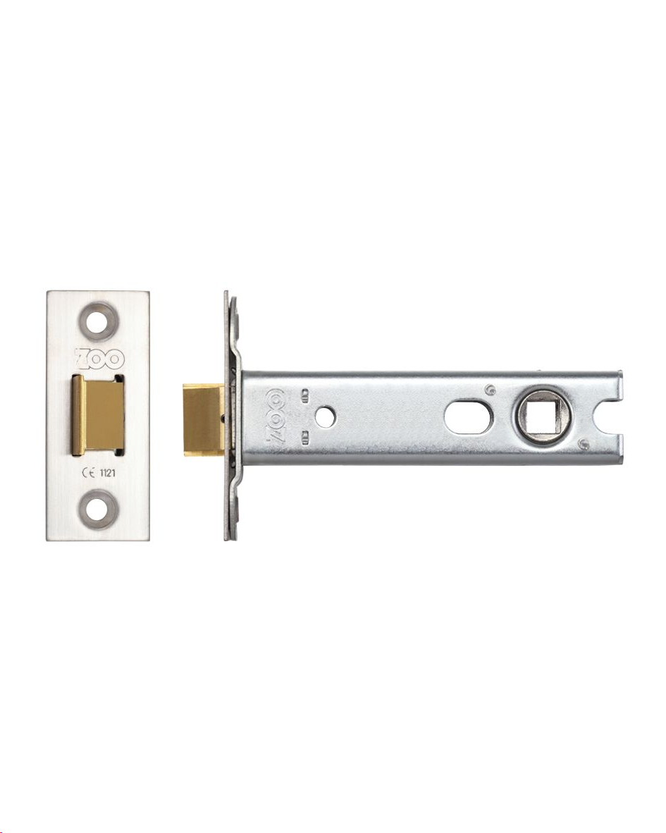 HEAVY DUTY TUBULAR MORTICE LATCH 102MM (4") SATIN STAINLESS STEEL