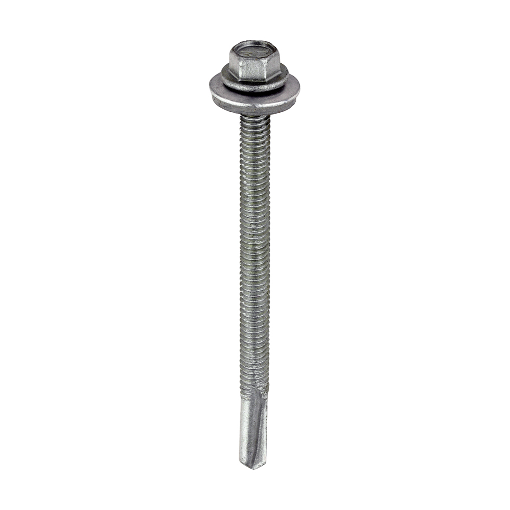 HEX HEAD COMPOSITE SELF-DRILLING SCREW -HEAVY SECTION  5.5 X  80MM (WITH G16 WASHER )