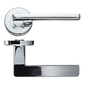 LEON LEVER ON ROSE POLISHED CHROME