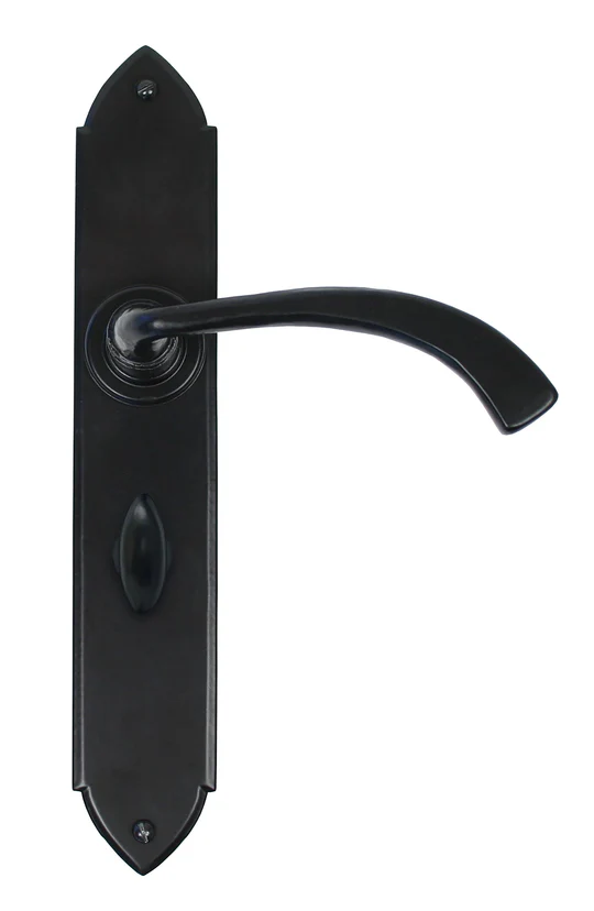FTA 33138 BLACK GOTHIC CURVED SPRUNG LEVER BATHROOM SET