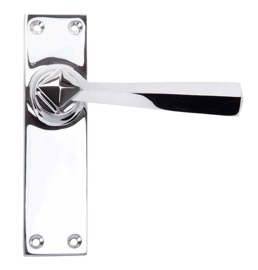 FTA 91969 POLISHED CHROME STRAIGHT LEVER LATCH SET