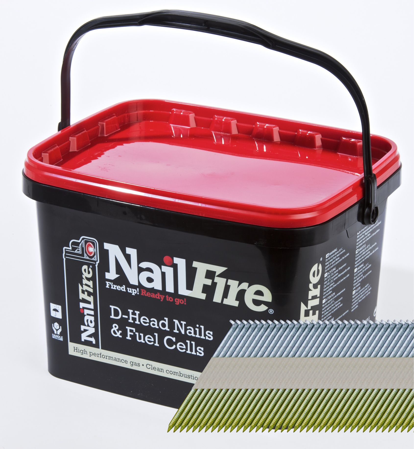 NAILFIRE 1ST FIX E-GALV RING NAIL & FUEL PACK 76MM (TUB OF 2000)
