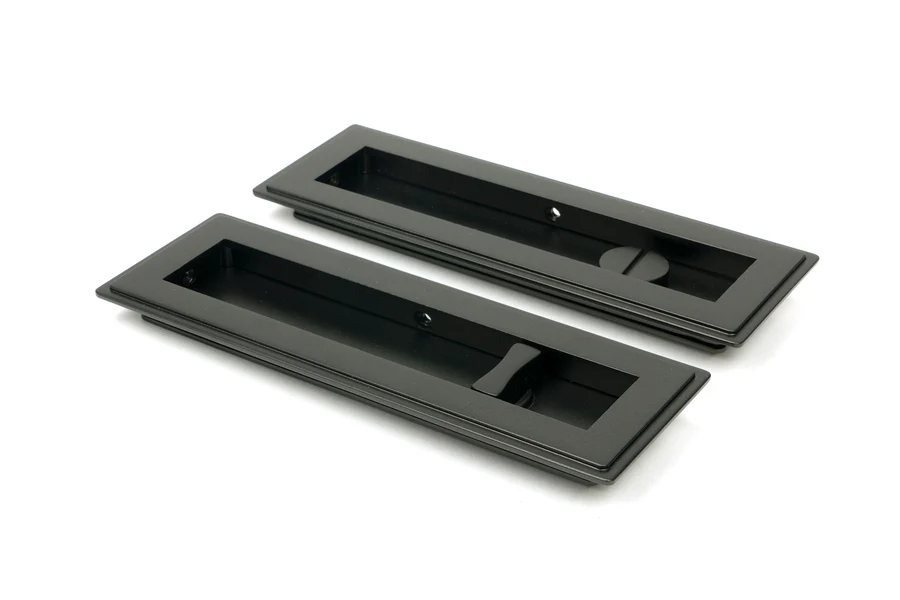 FTA 50120 AGED BRONZE 175MM ART DECO RECTANGULAR PULL - PRIVACY SET