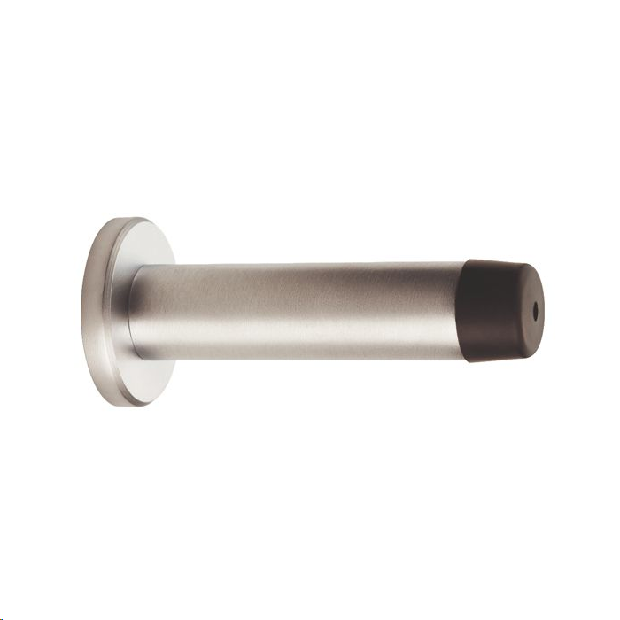 CYLINDER DOOR STOP WITH CONCEALED-FIX ROSE  71MM SATIN CHROME