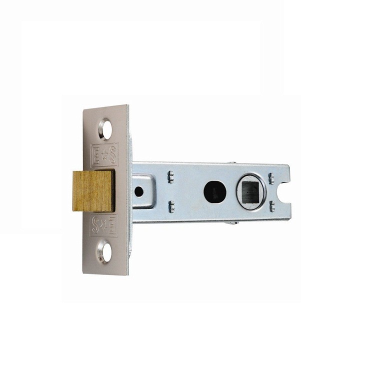 BOLT-THROUGH TUBULAR MORTICE LATCH 76MM (3") NICKEL PLATED