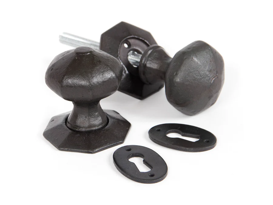 FTA 33228 BEESWAX OCTAGONAL MORTICE/RIM KNOB SET