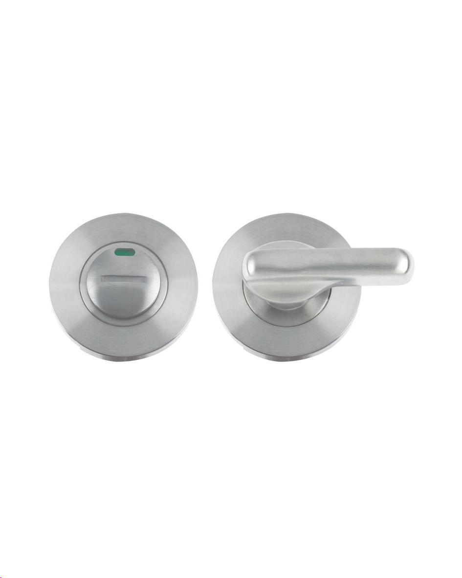 DISABLED BATHROOM TURN & RELEASE (WITH INDICATOR) 52MM SATIN STAINLESS STEEL (CONTRACT 201 GRADE)
