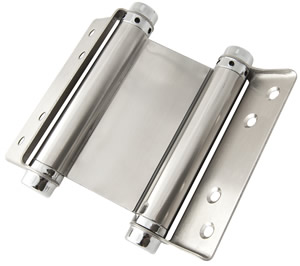 DOUBLE ACTION SPRING HINGE 152MM (6") SATIN STAINLESS STEEL (PAIR)